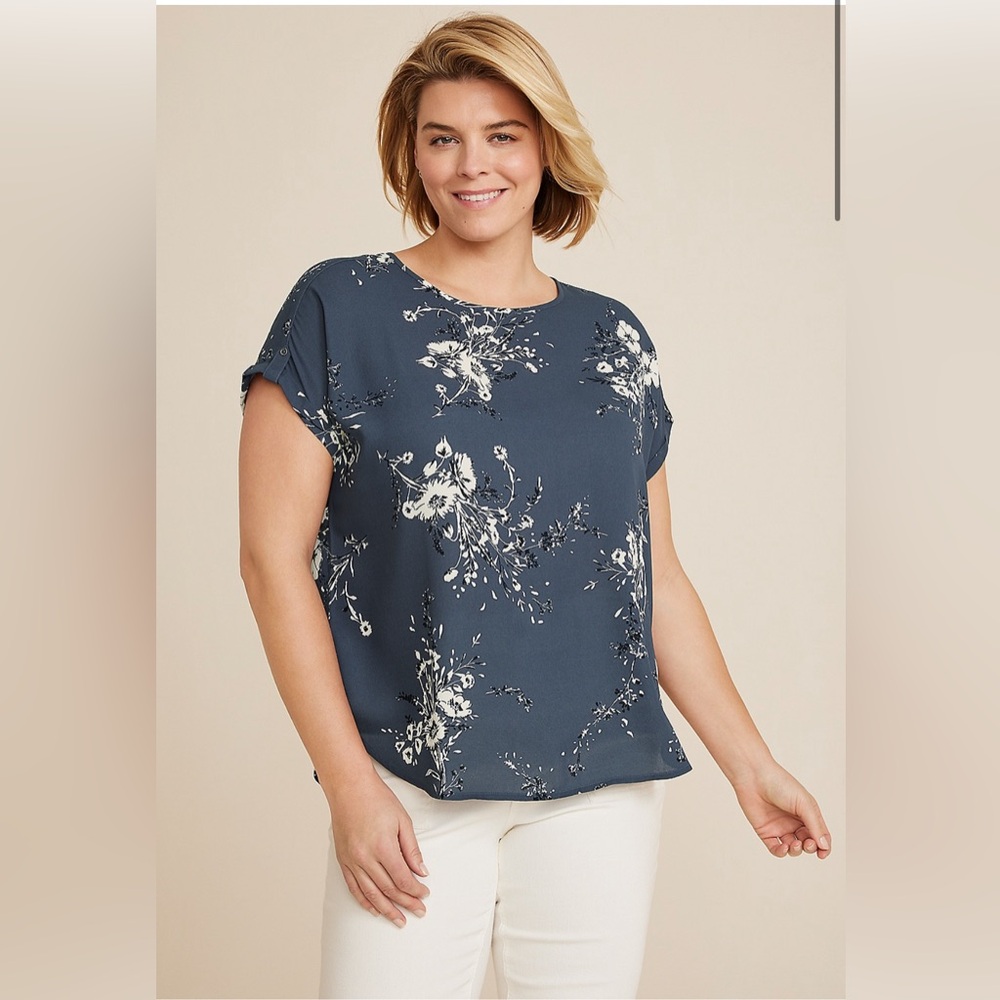Maurices Delton Zipper Back Blouse